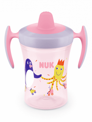 NUK EVOLUTION Trainer Cup, Чаша 230мл., 6+ месеца, Розова