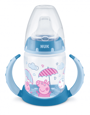 NUK First Choice РР Шише Temperature Control 150мл. с накрайник силикон за сок 6-18м. PEPPA PIG - Син