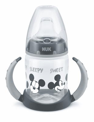 NUK First Choice РР Шише Temperature Control 150мл. със силиконов накрайник за сок Mickey grey