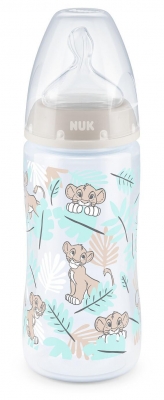 NUK First Choice РР Шише Temperature control 300мл. силиконов биберон 6-18 мес. LION KING