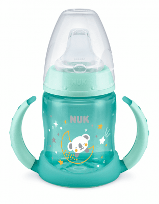 NUK First Choice РР Шише за сок 150мл. със силиконов накрайник 6-18м. Glow in the Dark - Син