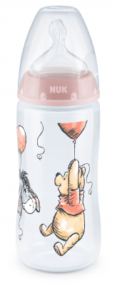 NUK First Choice РР Шише Temperature control 300мл. силикон 0-6м. Disney - Розов