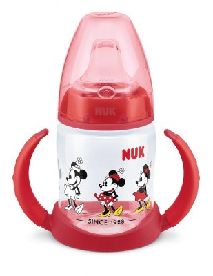 NUK First Choice РР Шише Temperature Control 150мл. със силиконов накрайник за сок Mickey red