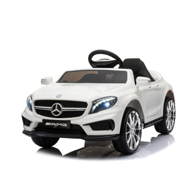 Електрическа кола Mercedes Benz GLA45 бяла,EVA ,кожена седалка