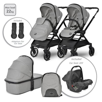 ДЕТСКА КОЛИЧКА REYA 3in1 GREY с реверсивна дръжка