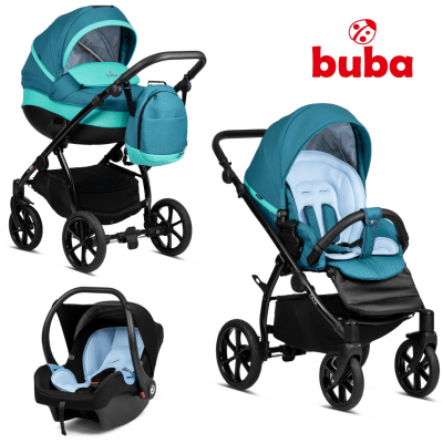 Бебешка количка Buba Zaza 3в1, 026 Sea Blue