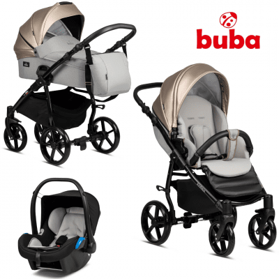 Бебешка количка Buba Karina 3в1, 252 Warm Grey