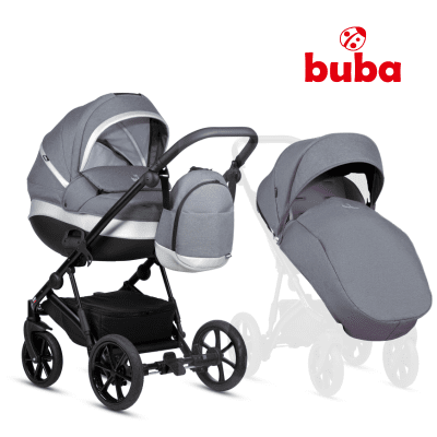 Бебешка количка Buba Zaza 2 2в1, 021 Dark Grey