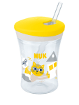 NUK EVOLUTION Action Cup, Чаша 230мл., 12+мес., със сламка Жълта