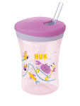 NUK EVOLUTION Action Cup Чаша 230мл. със сламка, 12+ мес. Лилава