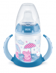 NUK First Choice РР Шише Temperature Control 150мл. с накрайник силикон за сок 6-18м. PEPPA PIG - Син