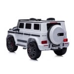 Джип Mercedes G63 AMG бял,EVA гуми, коженa