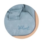 Бебешки шезлонг "Velvet" скай+дърво