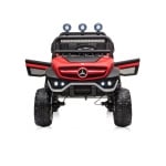 Eлектрически джип Mercedes UNIMOG червенEVA, кожена