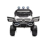 Eлектически  джип Mercedes UNIMOG бял EVA, кожена