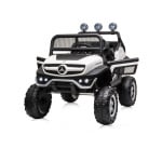 Eлектически  джип Mercedes UNIMOG бял EVA, кожена