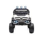 Eлектически  джип Mercedes UNIMOG бял EVA, кожена