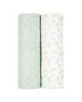Комплект 2бр муселинови пелени 80х80 см Leaves Mint