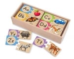 Melissa & Doug - Дървен самокоригиращ се пъзел - Английската азбука