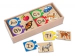 Melissa & Doug - Дървен самокоригиращ се пъзел - Английската азбука