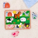 Детски масивен мъзел 8 части - Селскостопански животни - Melissa & Doug