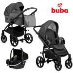 Бебешка количка Buba Karina Light 3в1, 202 Dark Grey