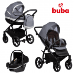 Бебешка количка Buba Zaza 3в1, 021 Dark Grey