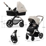 Комбинирана количка Kinderkraft MOOV 2 3в1, Moonlight Grey