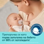 Комплект силиконови залъгалки със симетрична форма 2 бр,  Royal Baby 0-6 м